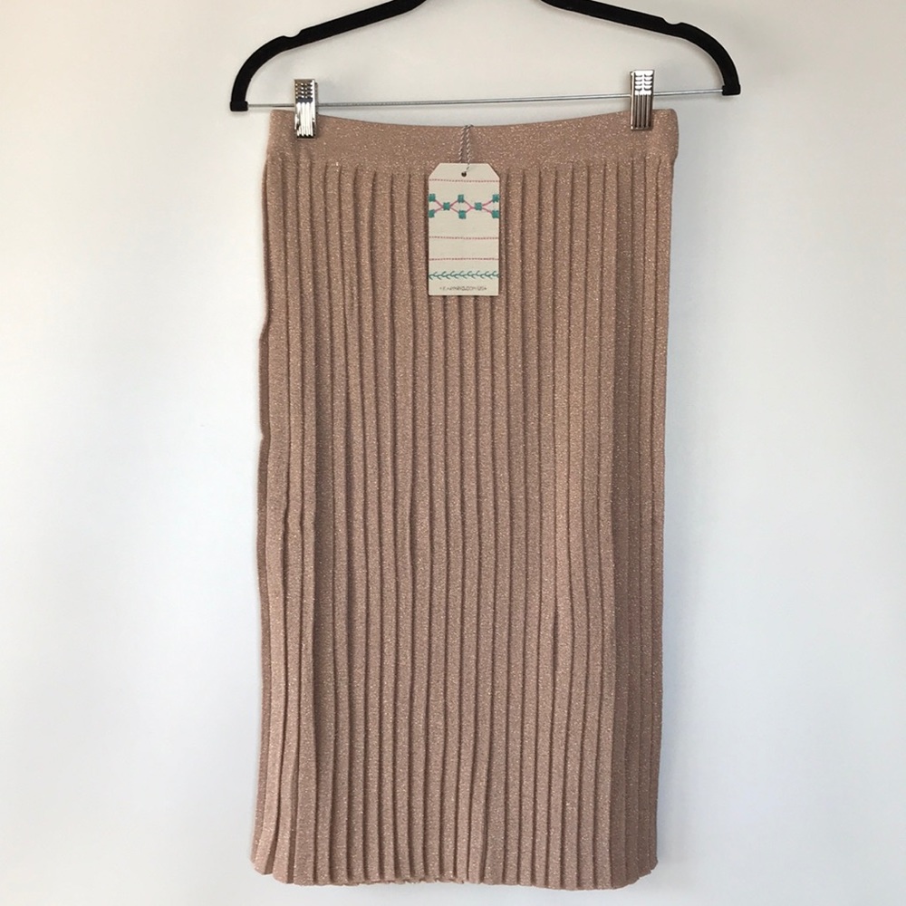 Anthropologie - FARM Rio- pleated blush knit skirt - Picture 2 of 8